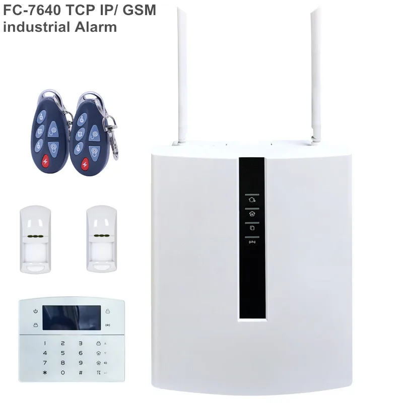 Focus Wired Alarm System FC-7640 ABS RJ45 Ethernet TCP/IP Smart Home Alarm GSM Security Alarm System with 128 wired bus zone enlarge