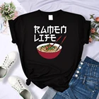 Миска суши с лапшой, уличная модная одежда, женские дышащие футболки в стиле Харадзюку, летняя футболка от пота, модная брендовая футболка