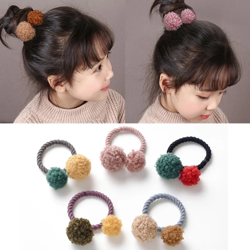 Новый милый шарик для волос канатная Резиновая лента эластичная Детская повязка