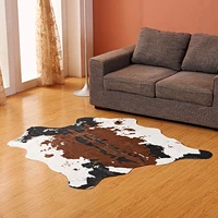imitation hair zebra pattern cow floor mat room bedroom carpet household decorative printed carpetcustom size