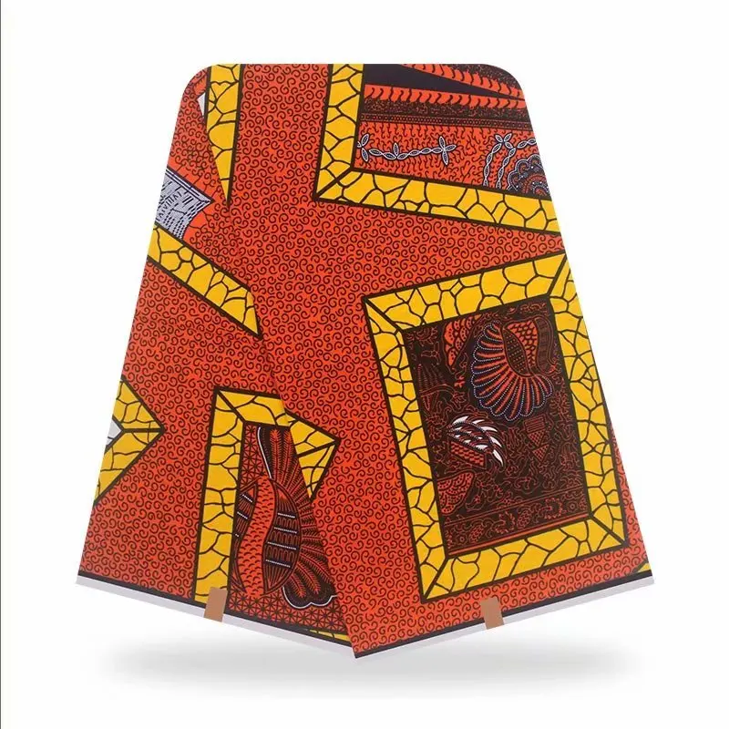 

African Printe Fabric 2021 New Red 100% Cotton Ankara Wax Cloth For Handmade Evening Dress And Wedding Dress