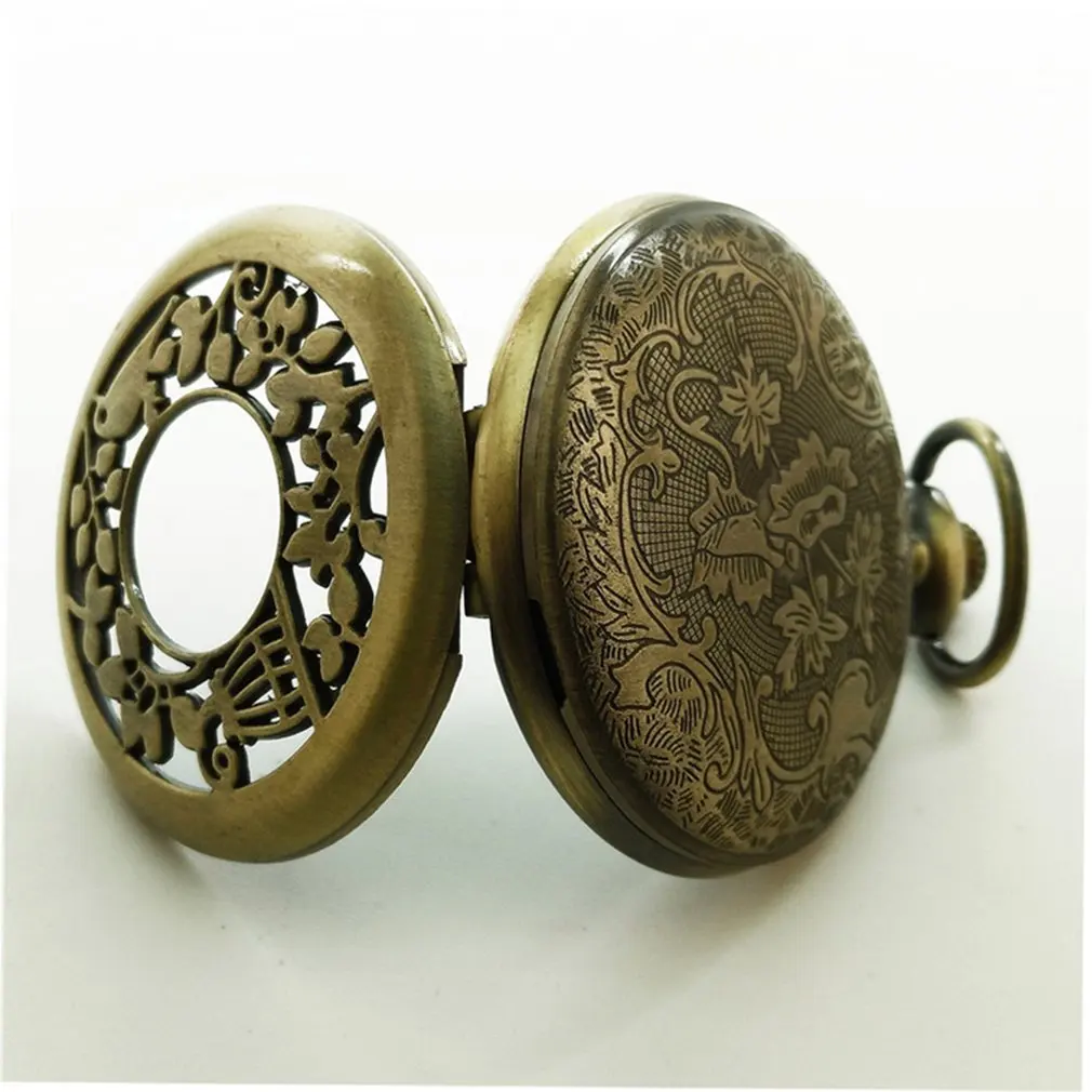 Античные медные кварцевые карманные часы в стиле стимпанк винтажные бронзовые