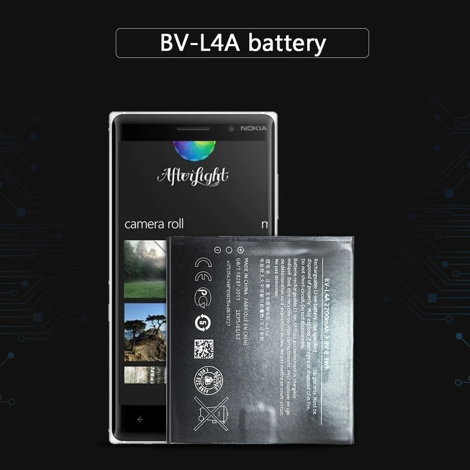 Мобильный аккумулятор BV-L4A 2200 мА/ч чехол с подставкой и отделениями для карт Nokia