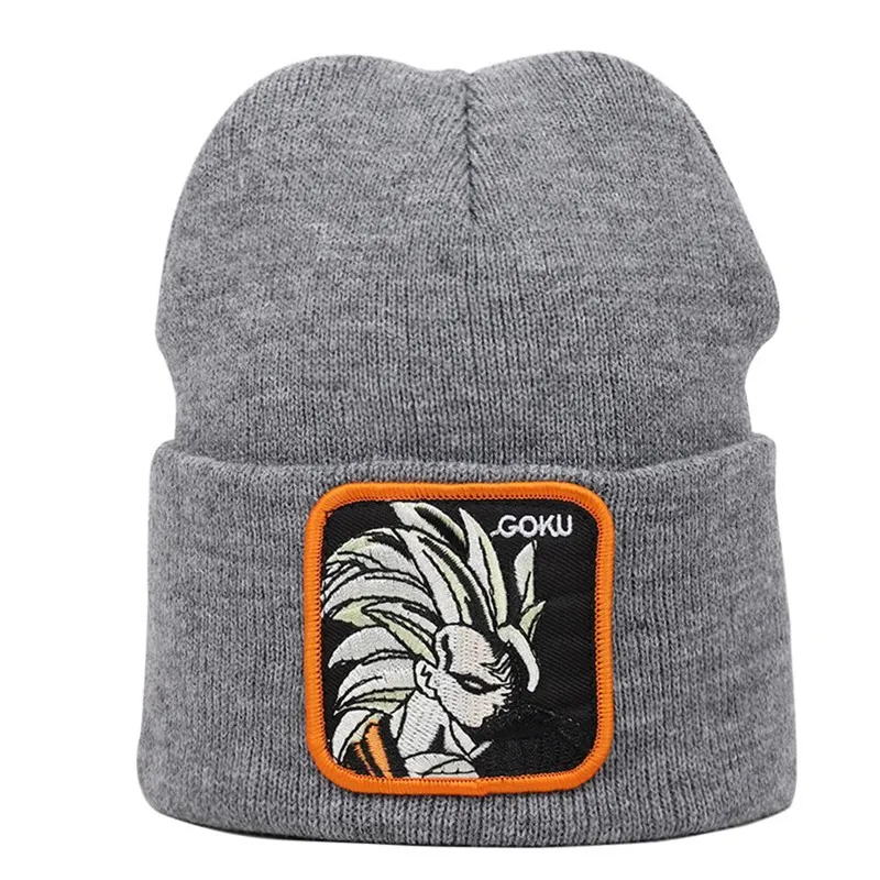 Dragon Ball Z GOKU Beanie Hat высококачественные хлопковые повседневные шапочки для мужчин и женщин теплая вязаная зимняя шапка модная однотонная Кепка в стиле унисекс