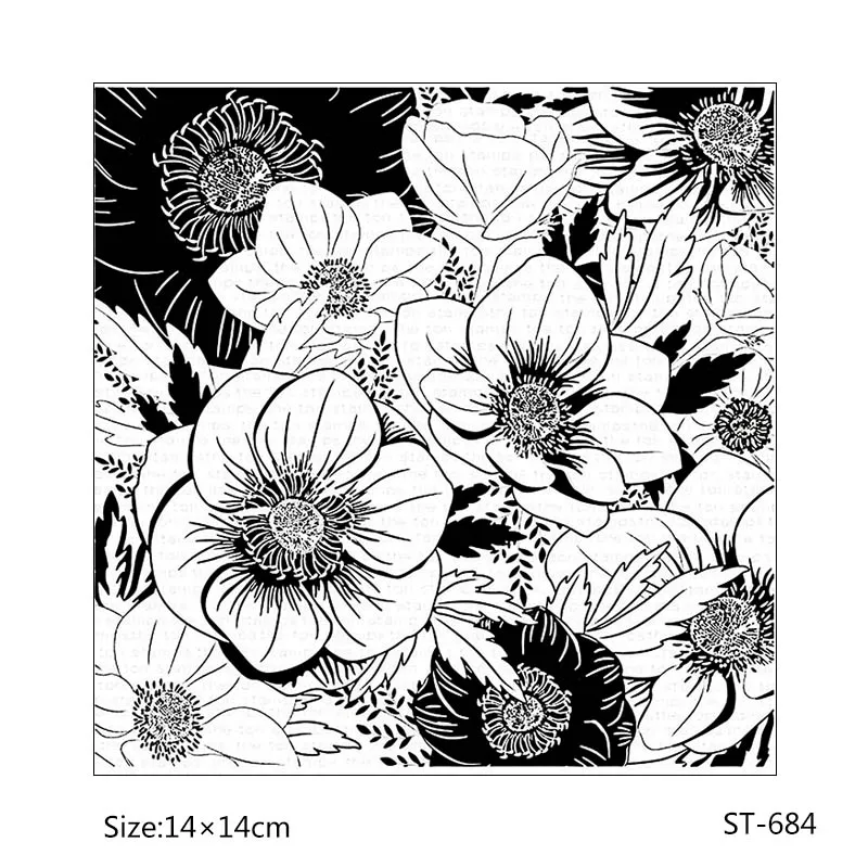 stamp ST-684 AZSG разные Стильные красивые листья цветы прозрачные штампы для DIY скрапбукинга/открыток/альбом декоративный силиконовый штамп для рукоделия - Цвет: stamp ST-684