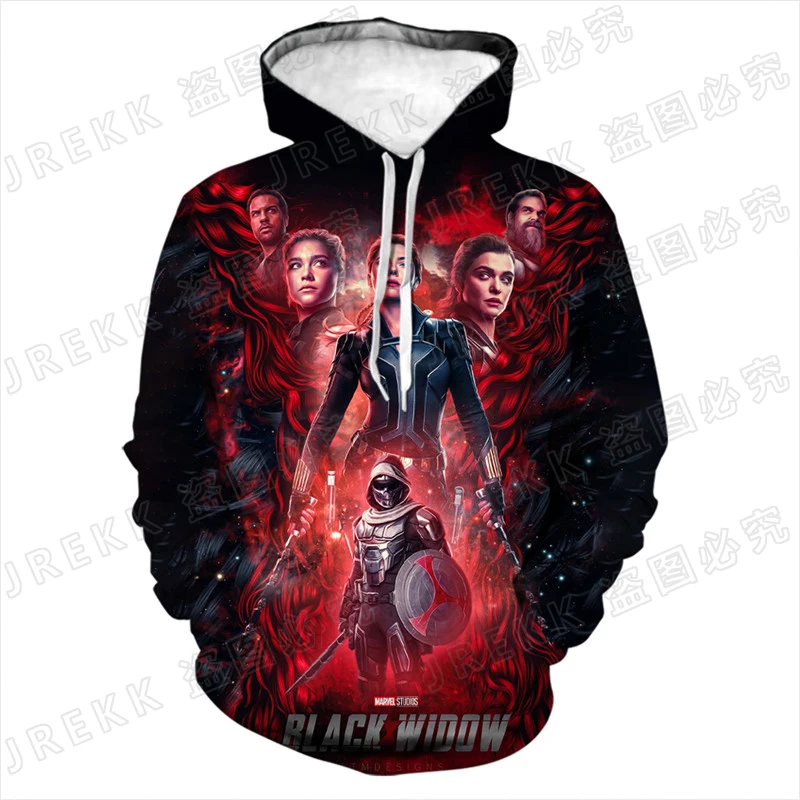 

Fashion Men Women Children Sweatshirts Black Widow 3D Print Hoodies Streetwear Pullover Long Sleeve Marvel Coat