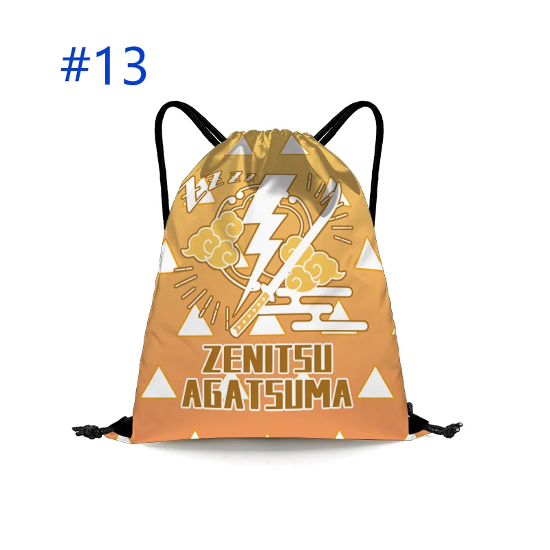 

Anime Demon Slayer Shopping Bag Agatsuma Zenitsu Backpack Drawstring Bag