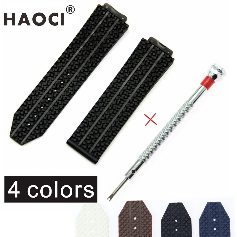 24mm Silicone Edition Fashion WatchBand For hublot Big Bang Series Skidproof Band Soft Watch Strap For HUBLOT Wrist Bracelet