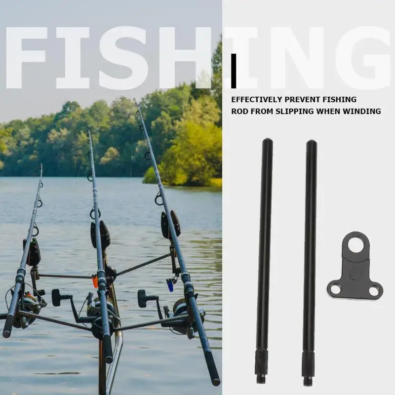 

2pcs Carp Fishing Aluminium Alloy Snag Bars Ears Carp Fishing Tackle for Bite Alarms Windproof Black