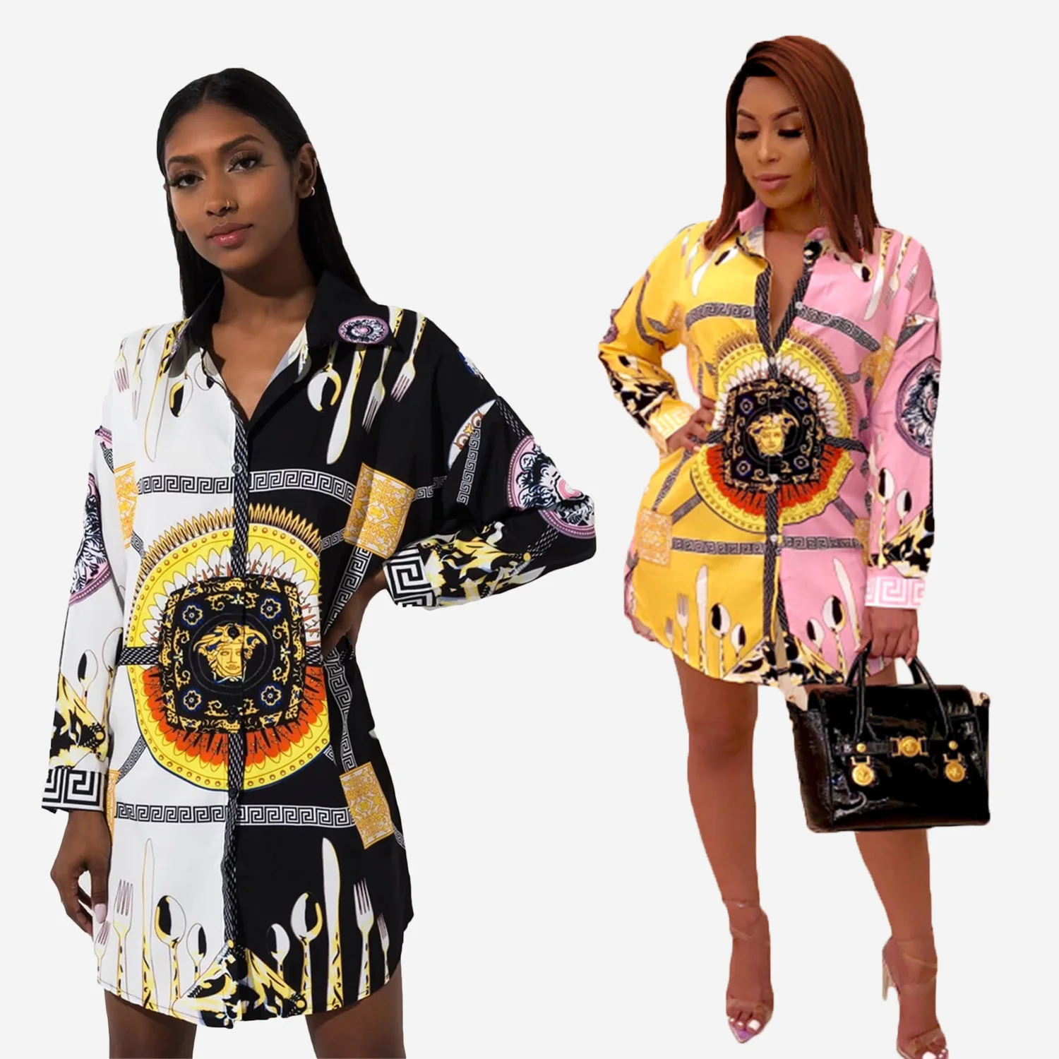 

Sexy Blouses 2020 Women Paisley Vintage Print Spring Shirt Casual Loose Streetwear Long Sleeve Elegant Party Club