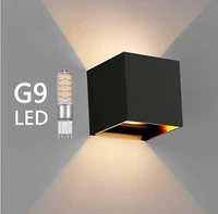 g9 bulb garden wall lamp ip65 waterproof light fixture indooroutdoor lighting decoration aluminum 110v220v lampara pared