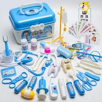 children pretend play doctor simulation medical equipment stethoscope toy set children play storage box kids gift