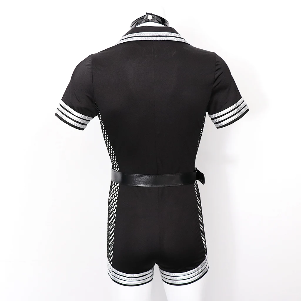 Боди с коротким рукавом шляпой галстуком и ремнем 4 шт. |