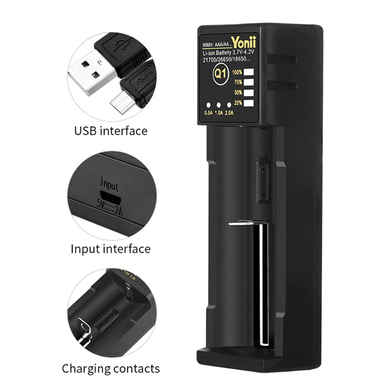 Умное зарядное устройство с USB 18650 для перезаряжаемых литий-ионных аккумуляторов