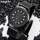 Мужские магнитные часы, намагниченные двухшаровые часы из сплава PVD, черный циферблат с римскими цифрами, Мужские кварцевые наручные часы для мужчин, Прямая поставка