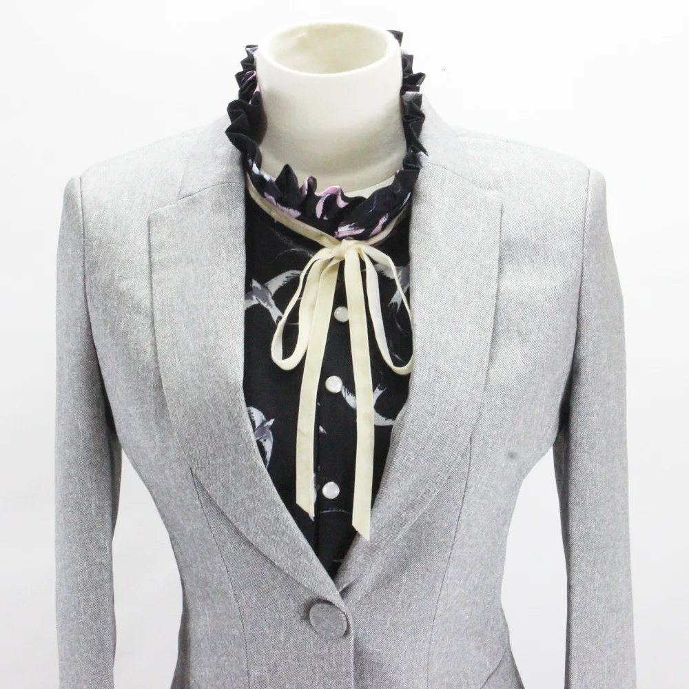 

Shirt Chiffon Swallow Suit Decoration Fungus Crepe Erect Lead Chiffon Dickie fake collar detachable Necklace