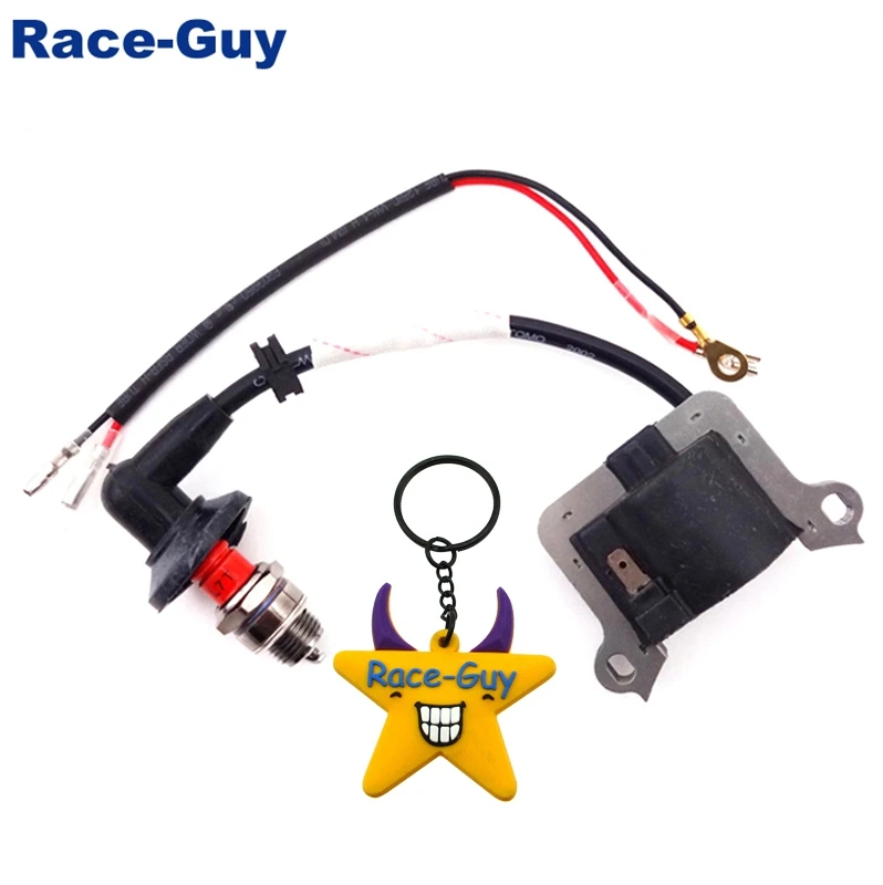 Катушка зажигания + красный L7T свечи для 2 такта 33cc 43cc 49cc двигатель китайский