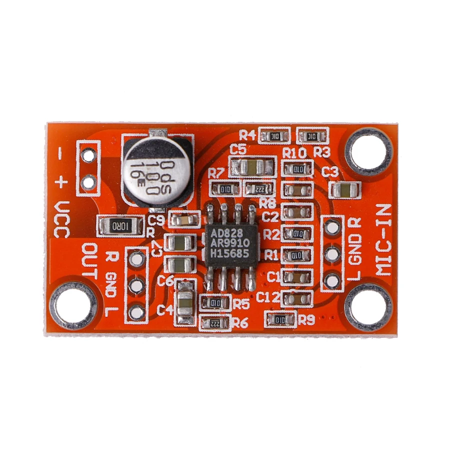 Crust Pro 1 шт. AD828 стерео Динамический микрофон предусилитель плата микрофона Модуль
