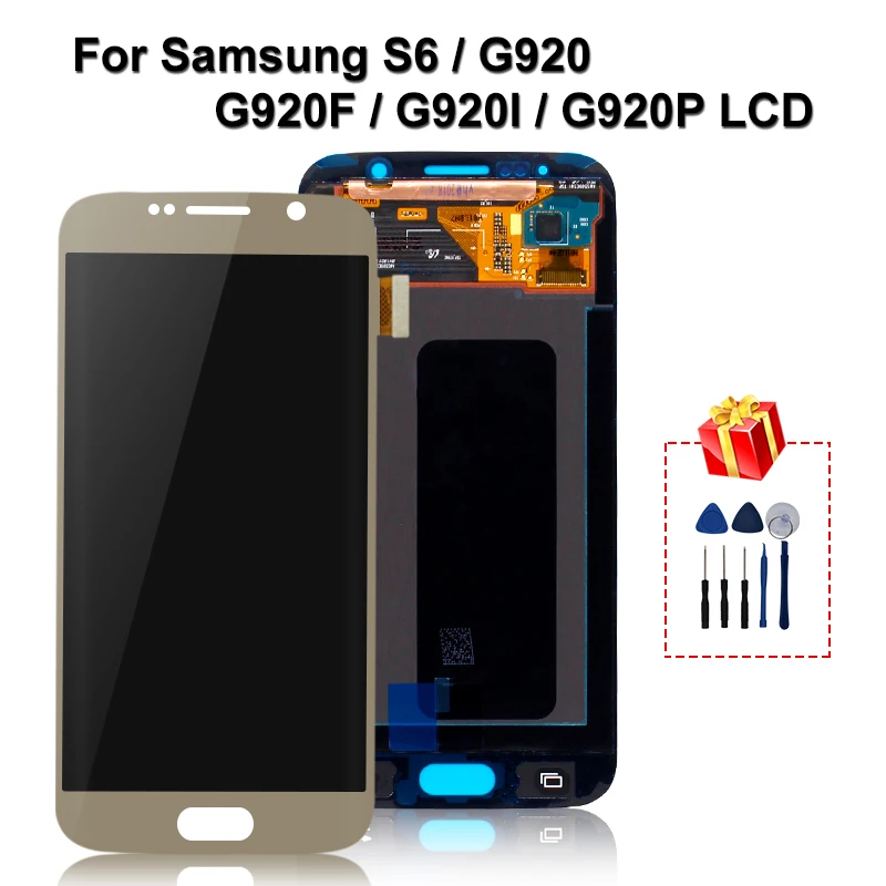Оригинальный ЖК-дисплей для Samsung Galaxy S6 сенсорный экран дигитайзер G920 G920F G920I G920P G920V