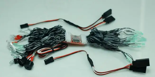 LED SYSTEM Светодиодные фонари декоративные для 1/14 RC Tamiya R620 R470 R730 MAN TGX BENZ 1851 3363 VOLVO Hino 700 V8 тягач 6x4 грузовик - Цвет: LED SYSTEM