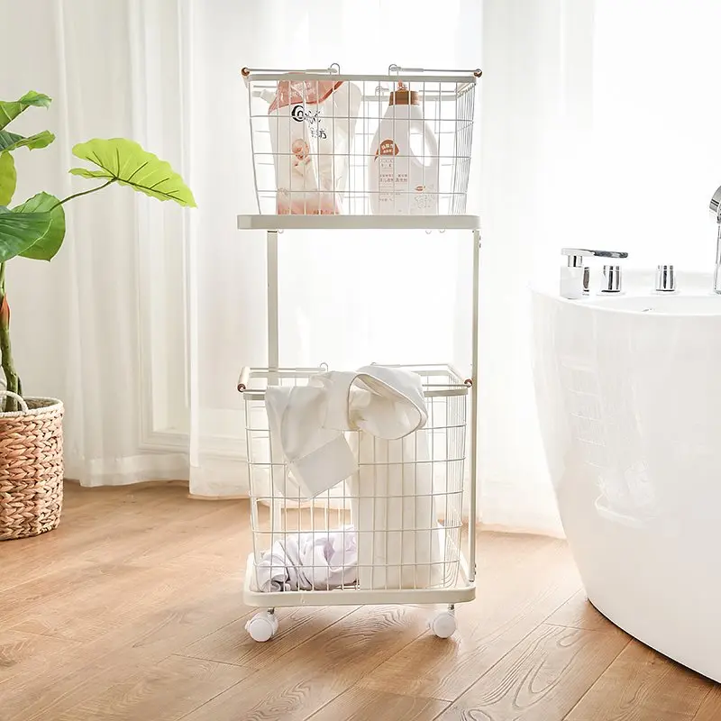 Dirty clothes basket household clothing classification storage rack laundry can be hanging Nordic large | Дом и сад