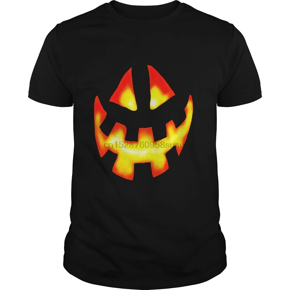 Мужская футболка страшная тыква Джек-о-фонарь лицо Хэллоуин (1) крутая