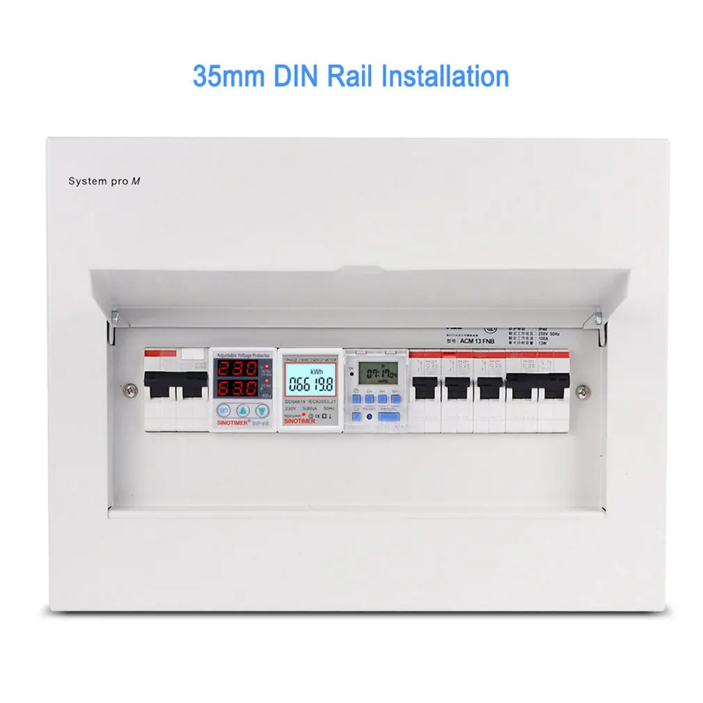 

DDS6619-005 Electric Power Meter Digital Lcd Screen Two Wire Single Phase Power Meter Kwh Ac 230v 50hz Din Rail