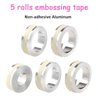 5pcs of dymo 31000 non adhesive aluminum embossing label tape 12mm4 8m 31000 without stickness for dymo m1011 printers