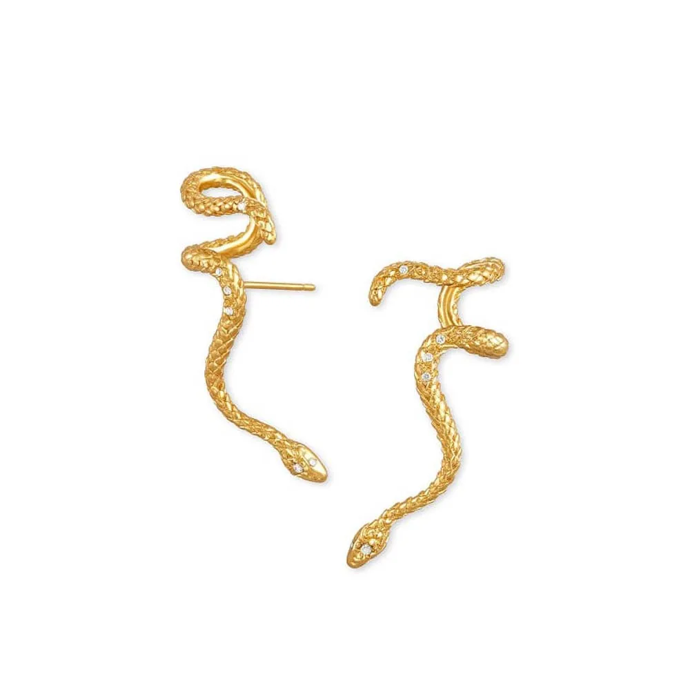 

S2368 Fashion Jewelry Snakes Stud Earrings Metal Snake Ear Clip Ear-hook Earring
