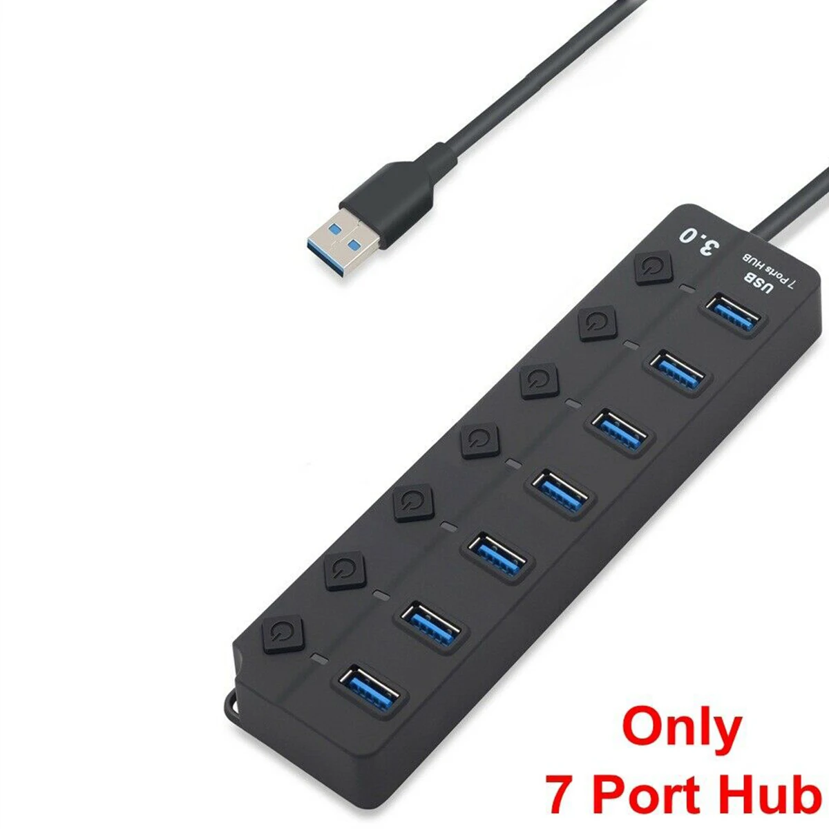 

SOONHUA USB Hub Splitter Compact 5 Gbp/S High Speed On/Off Switch Power Adapter 7-Port USB 3.0 Hubs For Laptop Dropshipping