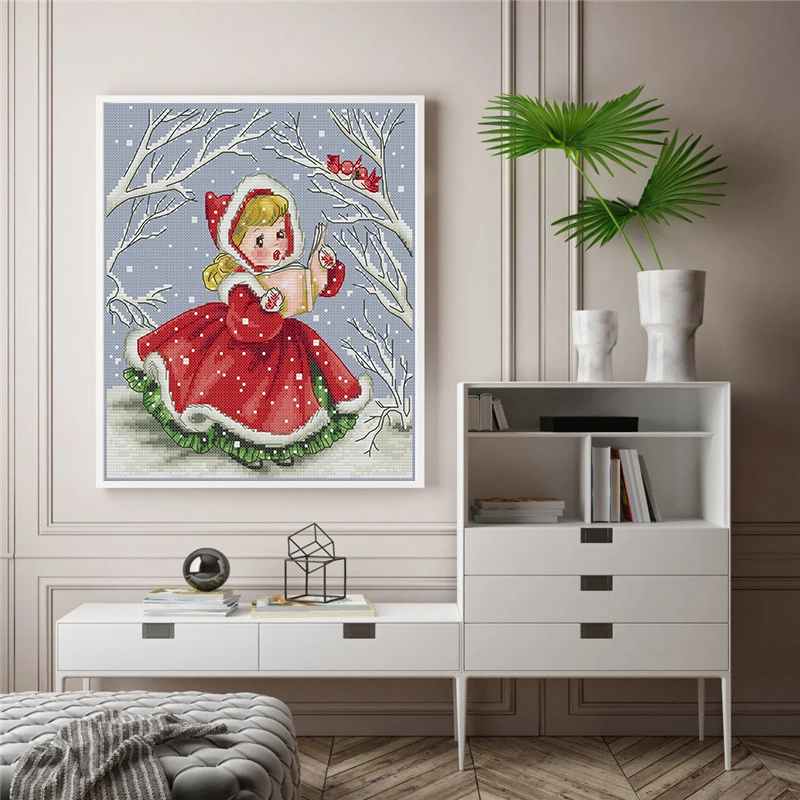 Чтение вслух картин птиц рассчитанная Печать на холсте наборы для вышивки DMC 14CT