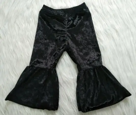 

Черные бархатные модные брюки с длинным рукавом для девочек
