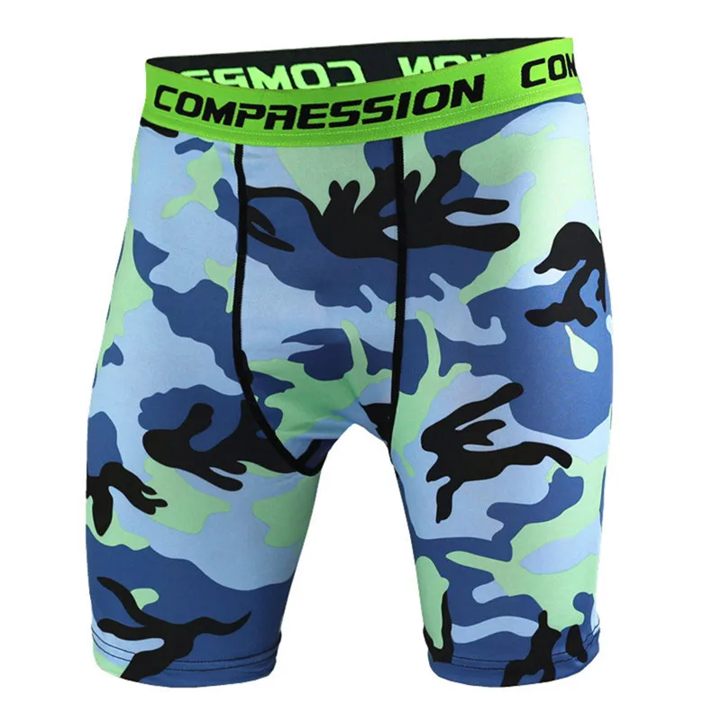 

2020 New Style Breathable Men's Compression Shorts Workout Fitness Bottoms Skin Tight Comouflage Short Pants