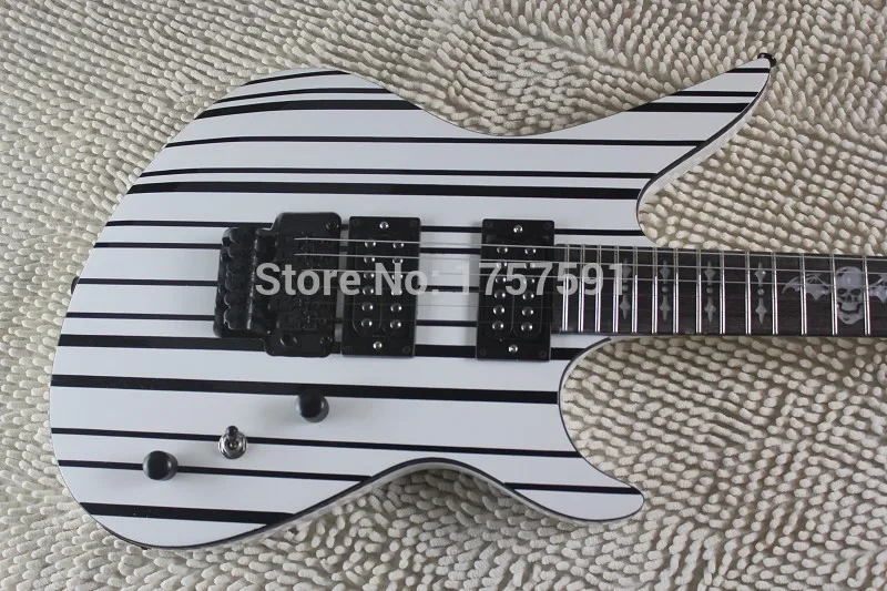Schecter электрогитара synyster на заказ с ремешком и логотипом черепа floydrose tremolo в