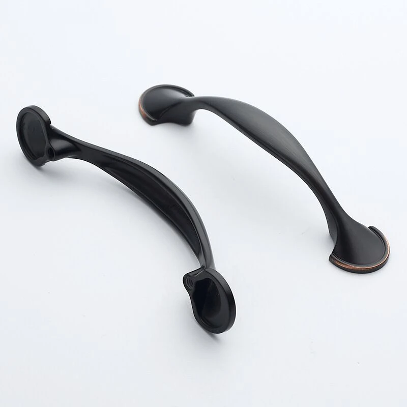 Новая мебельная ручка для шкафа с ящиками, металлическая, цвета черный хром никель, для кухонного шкафа, двери шкафа, комода и шкафа.
