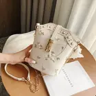 Модная винтажная дизайнерская сумка-мешок, кружевные женские сумки через плечо с цветочной вышивкой, женские сумочки на цепочке, кошельки