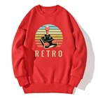 Свитшот мужской с длинным рукавом, флисовая толстовка с принтом в стиле ретро, верхняя одежда в стиле хип-хоп, осенне-зимняя одежда