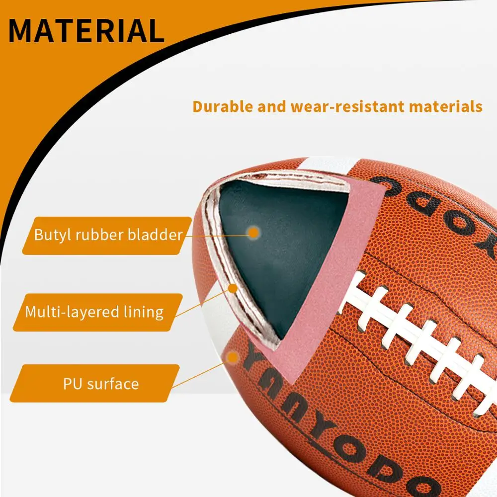 Композитный мяч для американского футбола размер 9 супер захват Футбольная