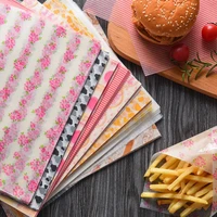 50pcs wax paper food wrapping paper greaseproof baking soap packaging paper sandwich hamburger food candy greaseproof wax paper