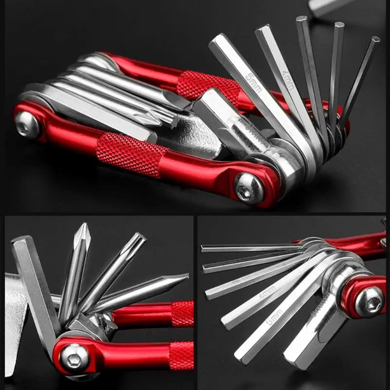 

11 in 1 Bike Multitool Allen Wrench Screwdriver Compact Portable Bicycle Tool