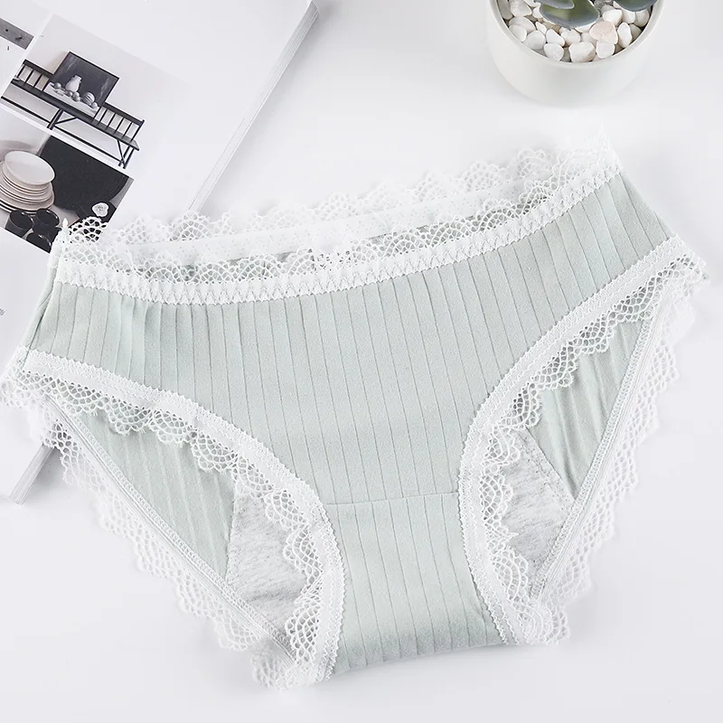 Light green Герметичные менструальные трусики физиологические брюки сексуальное женское нижнее белье Период Хлопок непромокаемые трусы тонкое Дамское белье дропшиппинг - Цвет: Light green