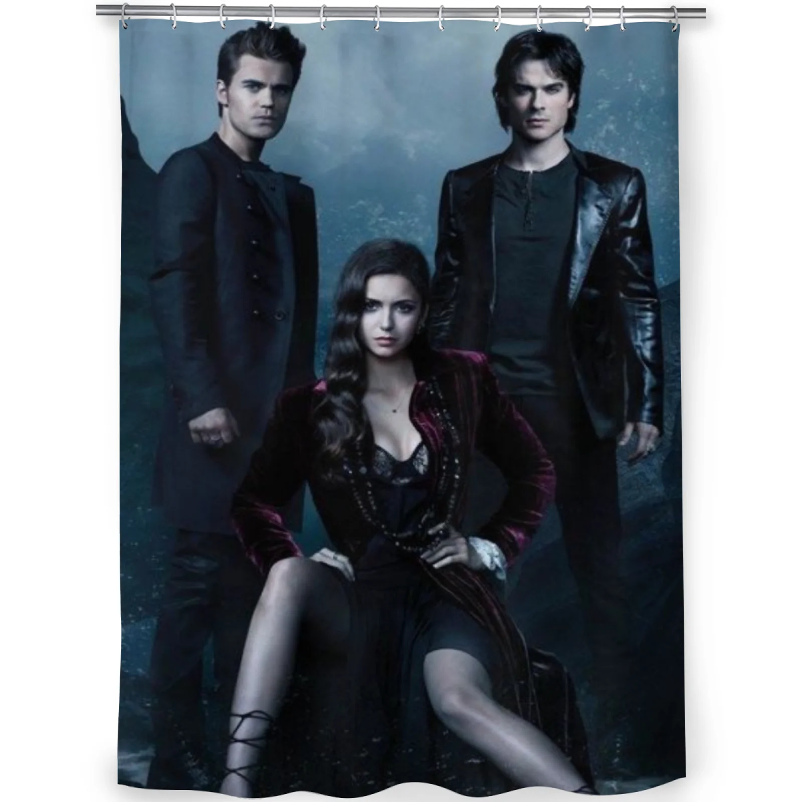 

Bathroom Shower Curtain 3D Waterproof and Mildew Proof The Vampire Diaries Environmentally Friendly Toilet Curtain_xxgyl17