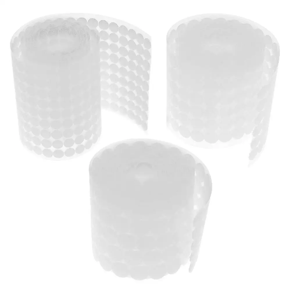 500/1000 Pairs Self Adhesive Fastener Tape Hook and Loop Magic Disc Dots Stickers Round Coins Nylon Strong Glue | Дом и сад