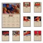 Календарь 2022, плакат из крафт-бумаги Советского Союза СССР, портрет Сталина, астронавт, Настенная Наклейка для комнаты, бара, художественное украшение