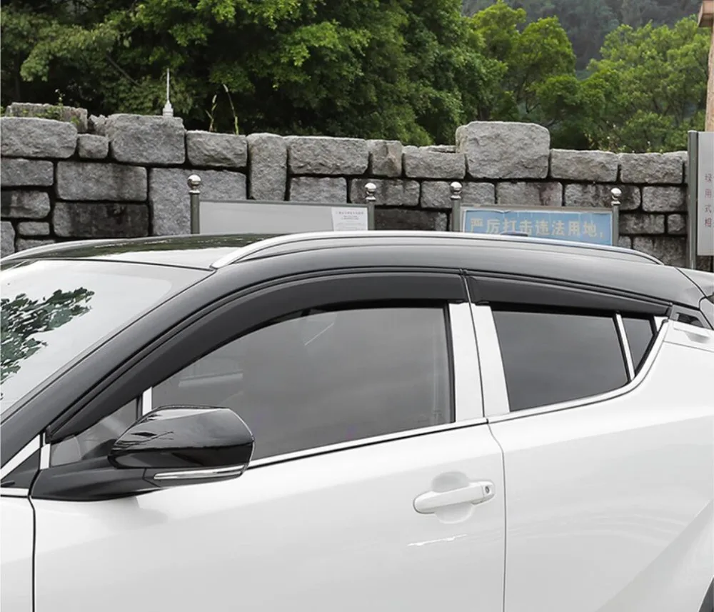 4 шт. хромированный оконный козырек дефлектор солнцезащитный дождь щит для 17-18