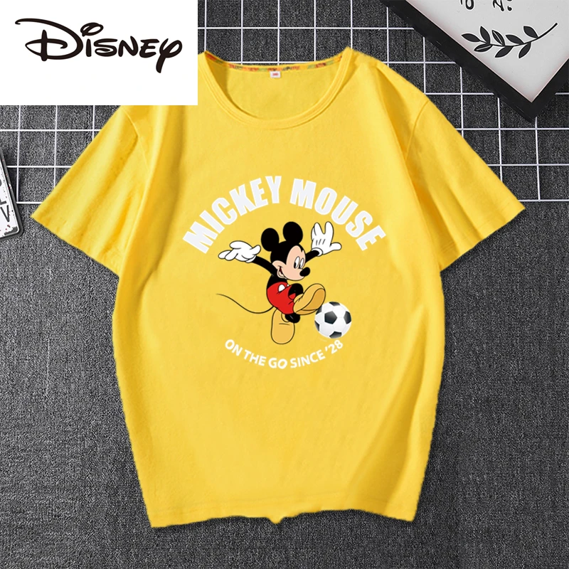 Летняя детская одежда Disney футболка оверсайз с Микки модные повседневные топы