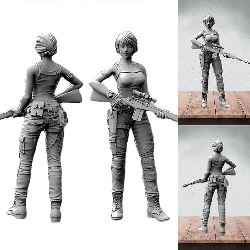 

1:35 Scale Resin Figure Unpainted Model Kit Figure Collect Unassambled Unpainted Russian Modern Special Forces Navy Female A-197