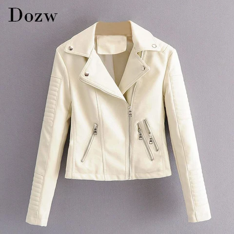 Женская куртка из искусственной кожи, однотонная плиссированная куртка на молнии с длинным рукавом, верхняя одежда, весна-осень 2020