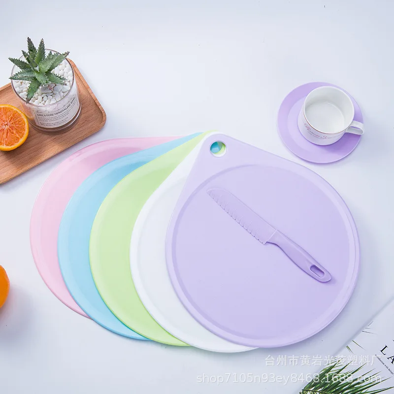 Набор кухонных ножей круглая Нескользящая плотная доска для овощей безопасный