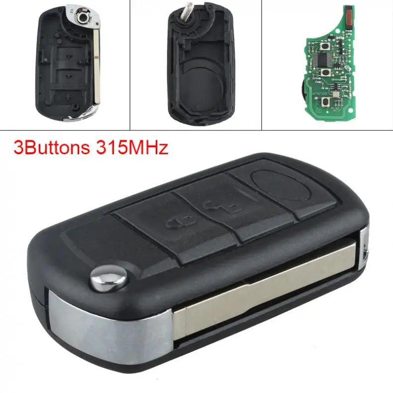 315 МГц 3 кнопки без ключа складной Флип Автомобильный Брелок дистанционного